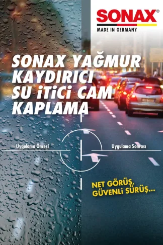 Yağmurlu Havalarda Görüşünüz Hiç Kapanmasın:  Sonax Cam Su İtici